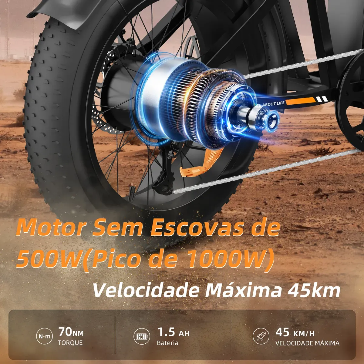  motor elétrico bicicleta V9 Max
