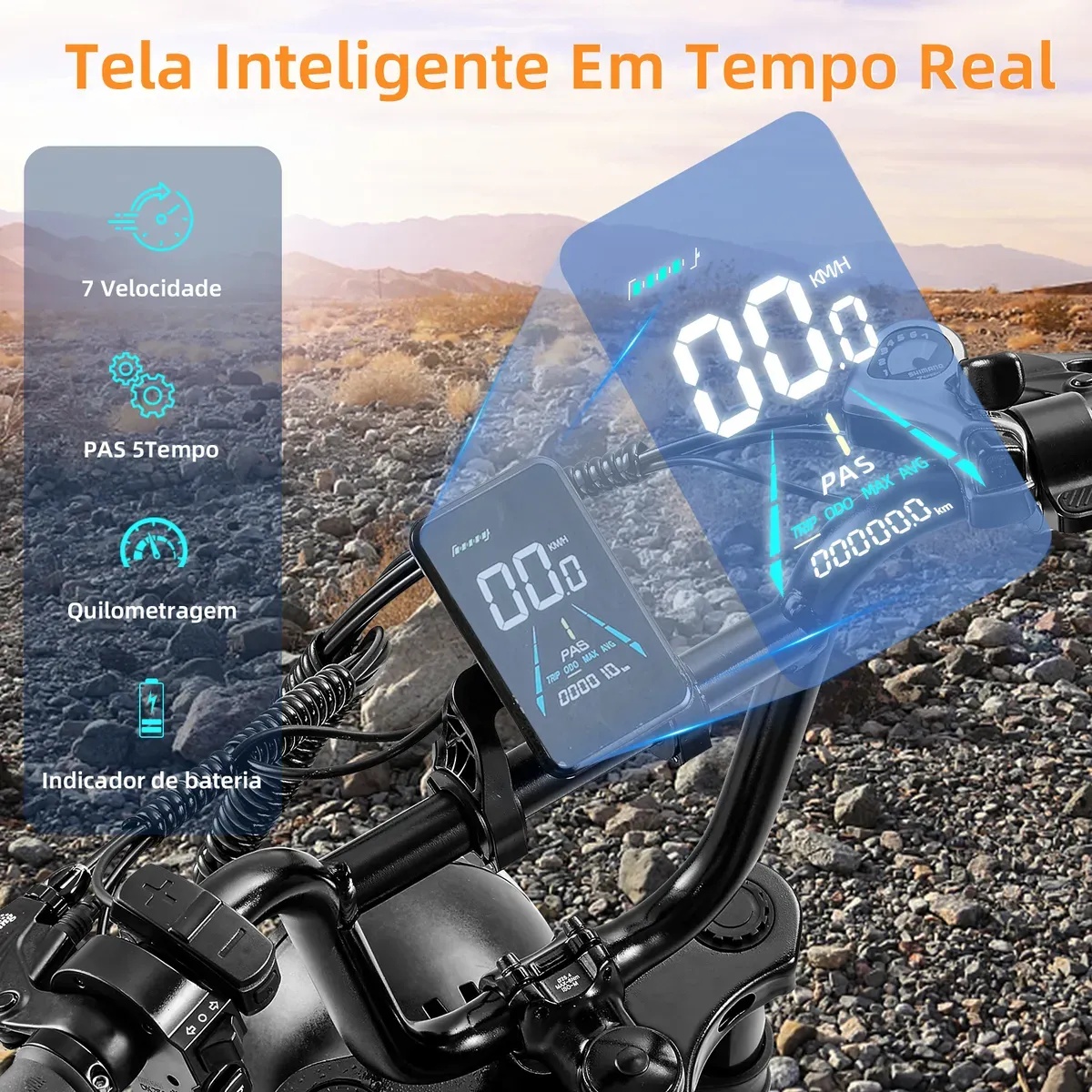 Painel inteligente bicicleta V9 Max